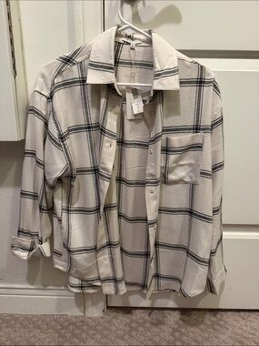 Z Supply NWT Ultra Soft Plaid Button Front Shirt XS